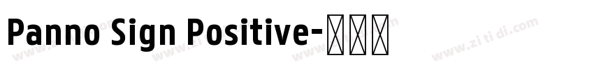 Panno Sign Positive字体转换